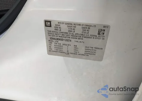 2013 Chevrolet Equinox Ls from USA, damaged, VIN 2GNALBEK6D1120274